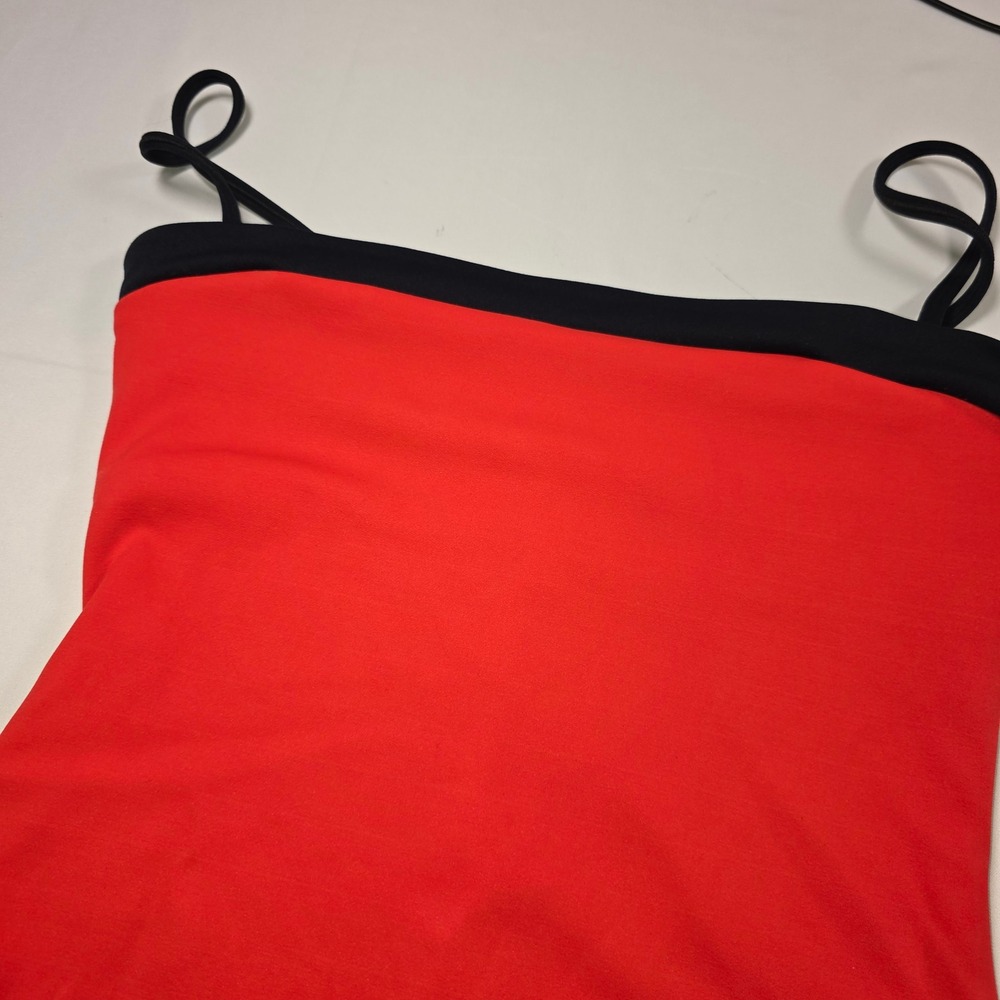 La Blanca by Rod Beattie Vintage Red Black One Piece Swimsuit Size 12 Made USA - Picture 2 of 7